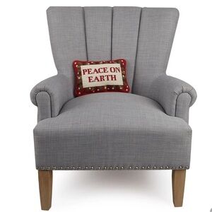 NWT needlepoint Christmas pillow small 8x11 inches peace on earth